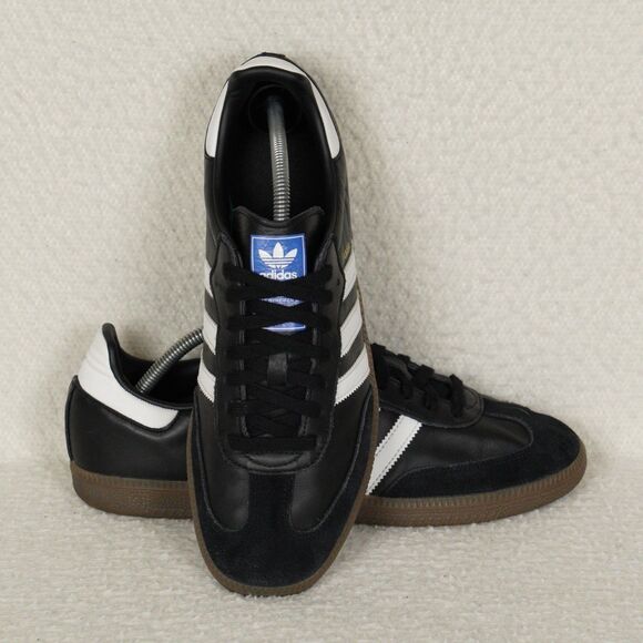 adidas Other - Adidas Samba OG Shoes Mens 10 Black White Gum Leather Comfort Casual ART B75807